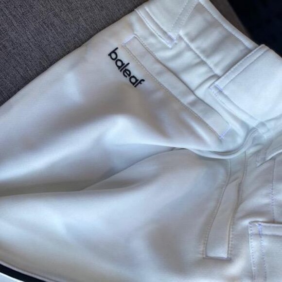 Baleaf Baseball Pants Youth Adjustable Inseam Black Piping Open Bottom YL - Picture 3 of 9